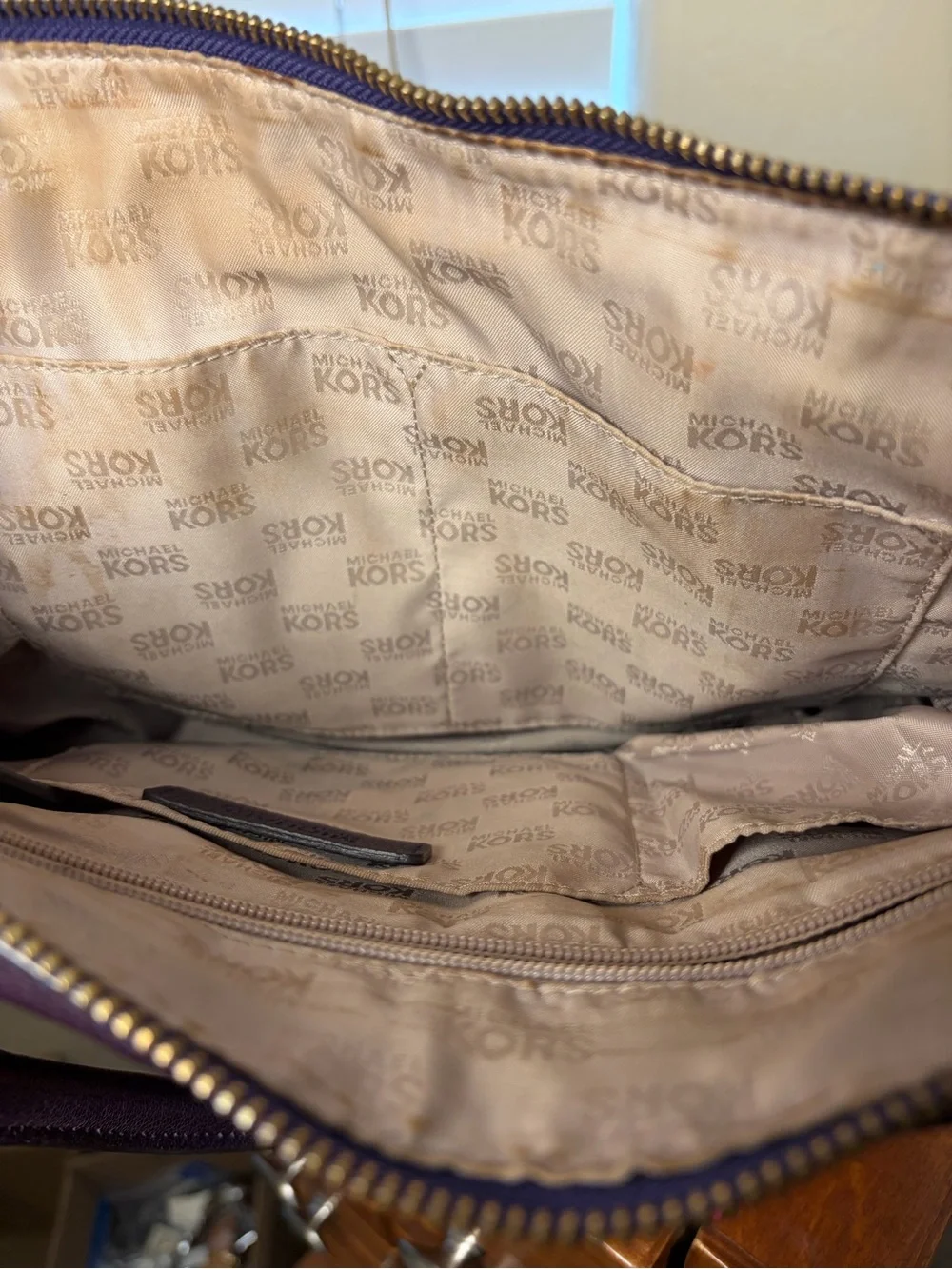 Michael Kors Rich Eggplant Leather